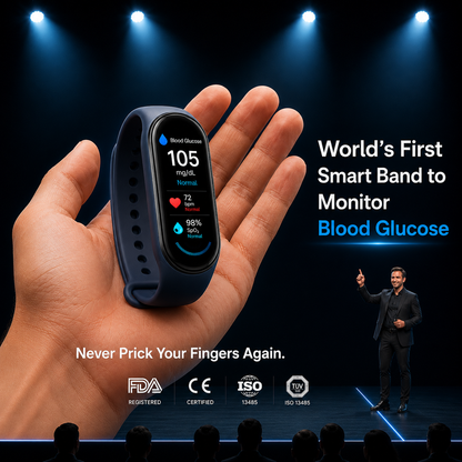 🔥80% OFF Launch Offer 🏆 2026 Pryxo™ M9 Non-Invasive Smart Band 📈12 health reports - No-Prick