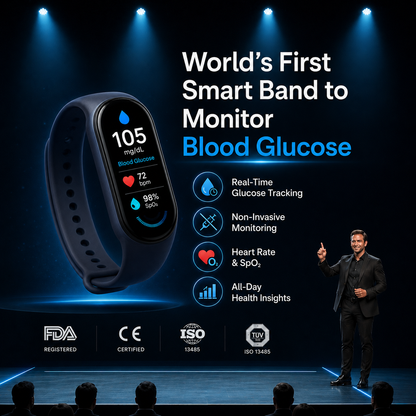 🔥80% OFF Launch Offer 🏆 2026 Pryxo™ M9 Non-Invasive Smart Band 📈12 health reports - No-Prick