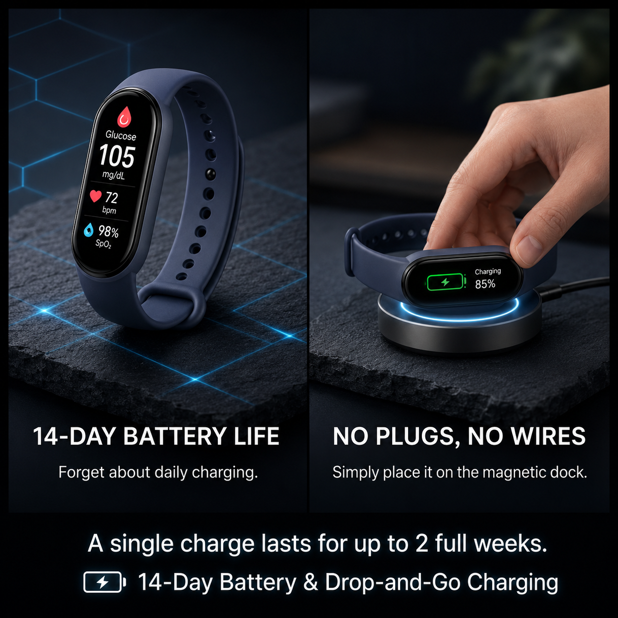 🔥80% OFF Launch Offer 🏆 2026 Pryxo™ M9 Non-Invasive Smart Band 📈12 health reports - No-Prick