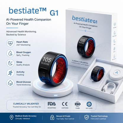 🎉 70% OFF Launch Offer🔥bestiate™ G1 Non-Invasive Smart Ring