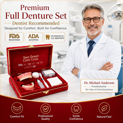 🎁🌎Ends Today: 70% OFF! ⏰LUMIVO™ Medical Full Denture with Strong Suctiond🦷Obtain American Dental Association (ADA) Certification